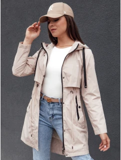 Dámská přechodná bunda parka GLAMJACKET light beige FashionStreet TY4382