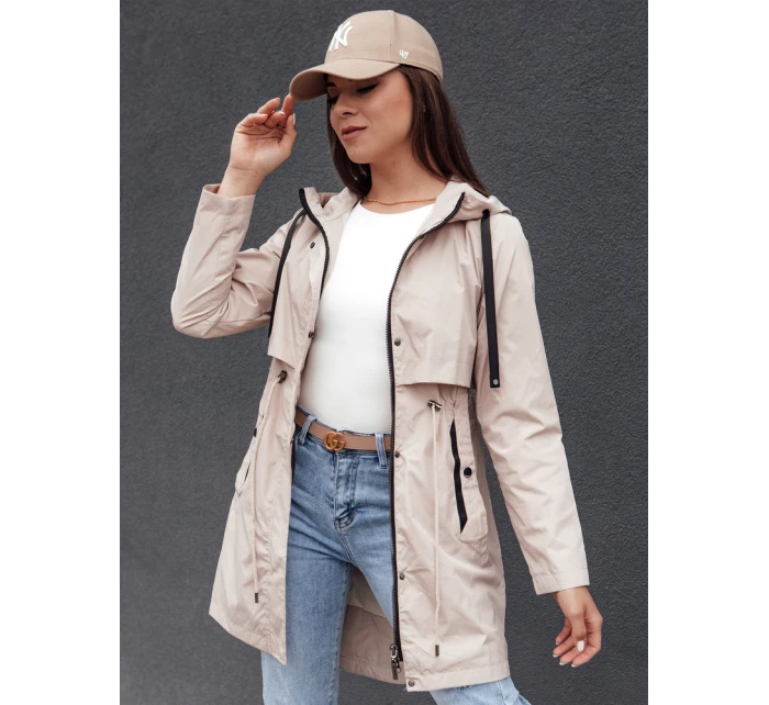 Dámská přechodná bunda parka GLAMJACKET light beige FashionStreet TY4382
