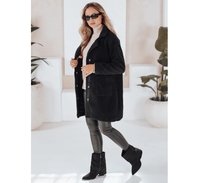 Dámský plyšový kožich černý FashionStreet NY0756