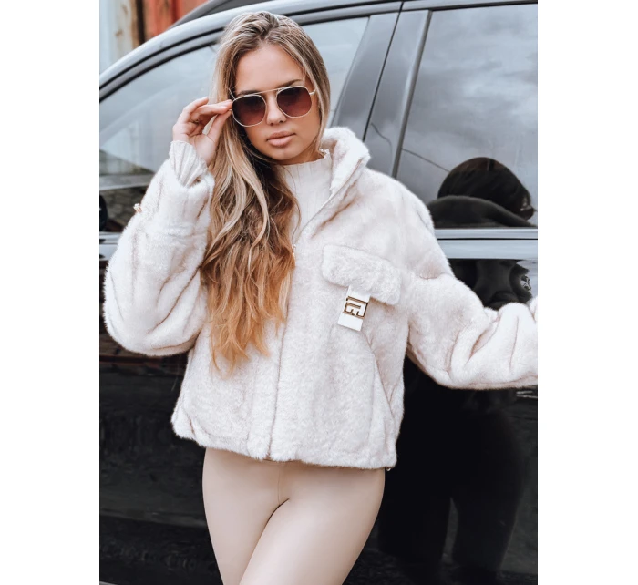 FashionStreet dámský krátký bílý kožich TY5250