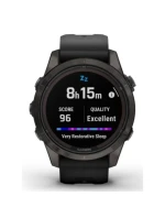 Hodinky Garmin Fenix 7S Pro 42mm Sapphire Solar šedé titanové DLC s černým řemínkem Hodinky Garmin Fenix 7S Pro 42mm Sapphire Solar šedé titanové DLC s černým řemínkem
