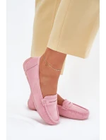 Dámské semišové mokasíny světle růžové model 21625549 - Boto