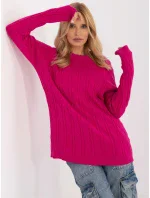 Sweter AT SW model 20463780 fuksjowy - FPrice Sweter AT SW model 20463780 fuksjowy - FPrice