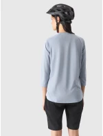 Dámské cyklistické rychleschnoucí tričko s dlouhými rukávy 4F - modré Dámské cyklistické rychleschnoucí tričko s dlouhými rukávy 4F - modré