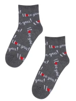 PERFECT WOMAN Valentýnské vzorované ponožky pro ženy