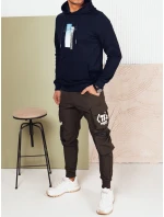 Pánská mikina s kapucí tmavě modrá model 21976180 - Dstreet Pánská mikina s kapucí tmavě modrá model 21976180 - Dstreet