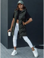 Dámská prošívaná vesta s kapucí zelená Dstreet model 21979838 - FashionStreet