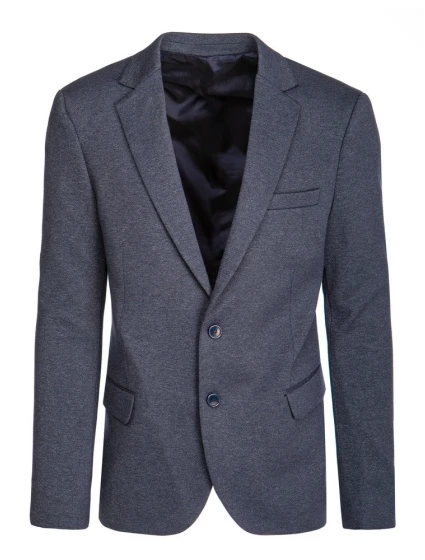 Pánské jednořadové sako v tmavě modré barvě FashionStreet MX0627