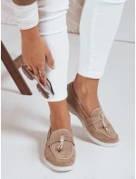 Dámské semišové béžové mokasíny Dstreet model 21992083 - FashionStreet