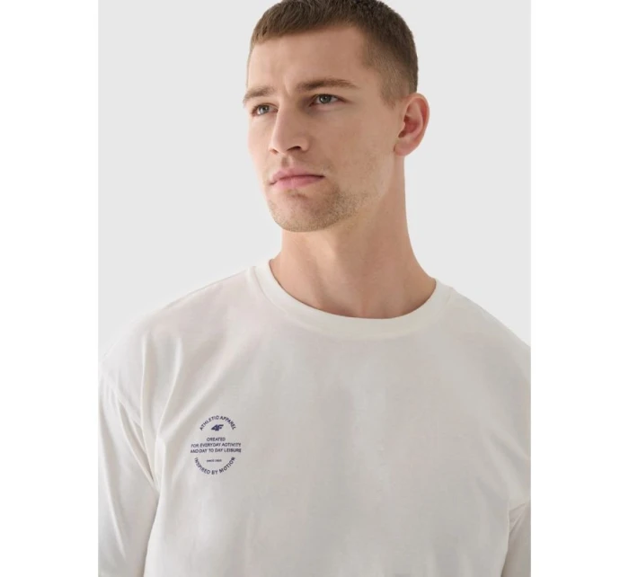 Oversize hladké unisex tričko 4F 4FRAW24TTSHU2672-12S Oversize hladké unisex tričko 4F 4FRAW24TTSHU2672-12S