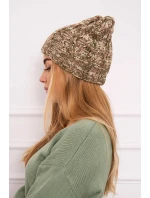 Dámská čepice Eliza K205 cappuccino+light khaki Dámská čepice Eliza K205 cappuccino+light khaki