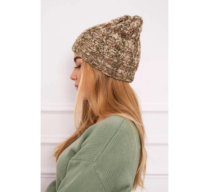 Dámská čepice Eliza K205 cappuccino+light khaki Dámská čepice Eliza K205 cappuccino+light khaki