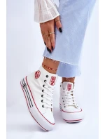 Dámské vysoké textilní tenisky na platformě Big Star model 21608464 Bílá - Big Star Shoes Dámské vysoké textilní tenisky na platformě Big Star model 21608464 Bílá - Big Star Shoes
