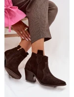 Kožené kožené boty Z Zázvoru Kakaové Zazoo 3153