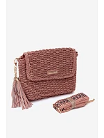 Malá kabelka typu model 22221069 taška z pleteniny Růžová Tamara - Flora&Co