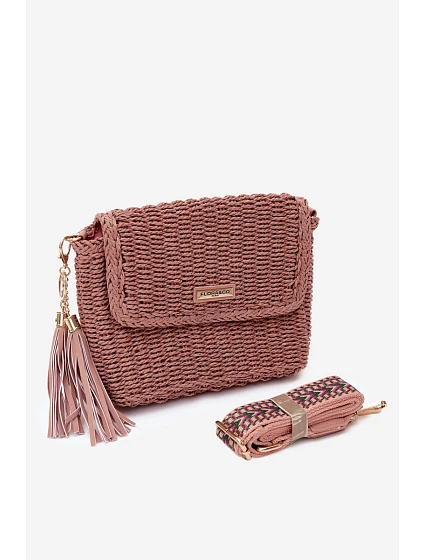 Malá kabelka typu model 22221069 taška z pleteniny Růžová Tamara - Flora&Co