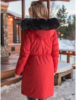 Dámská zimní bunda TRENDNEL s oboustrannou kapucí červená FashionStreet TY4588