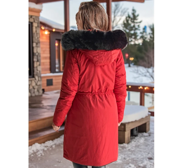 Dámská zimní bunda TRENDNEL s oboustrannou kapucí červená FashionStreet TY4588