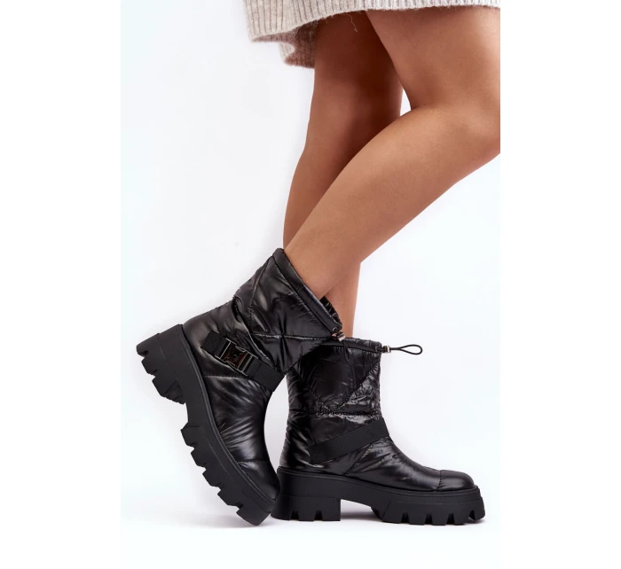 Černé Dámské Boty s Masivní a model 21634479 - Boto Černé Dámské Boty s Masivní a model 21634479 - Boto