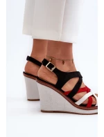 Sandály na Klínu S ramínky námořnická modrá Ellen Sandály na Klínu S ramínky námořnická modrá Ellen