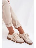 Dámské tenisky s ozdobným detailem Béžové model 21954604 - Boto
