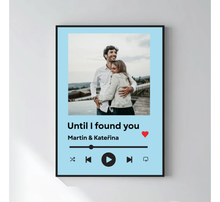 Personalizovaný plakát v rámu - 50x70 - hudební přehrávač Personalizovaný plakát v rámu - 50x70 - hudební přehrávač