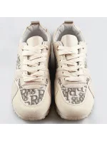 Béžové dámské tenisky se podrážkou model 17195567