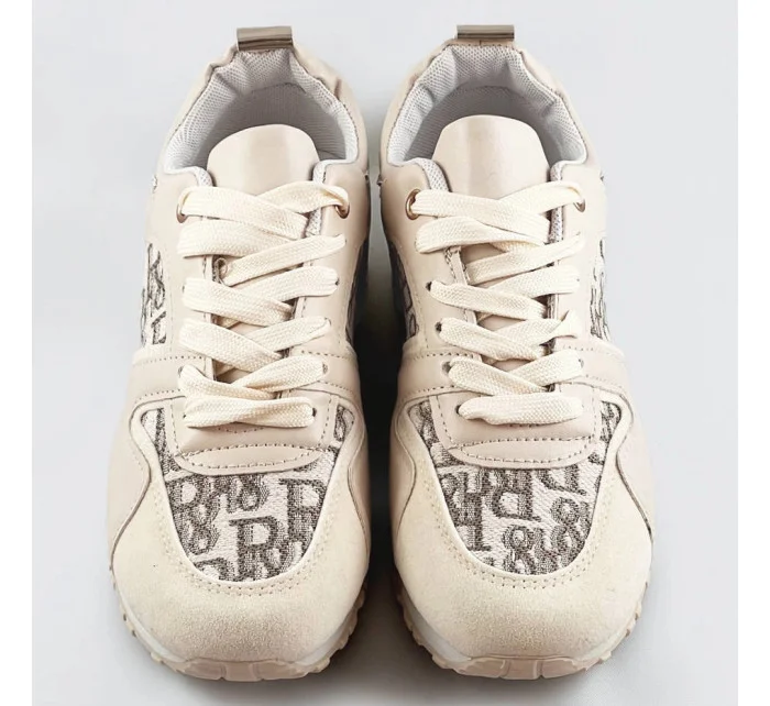 Béžové dámské tenisky se podrážkou model 17195567