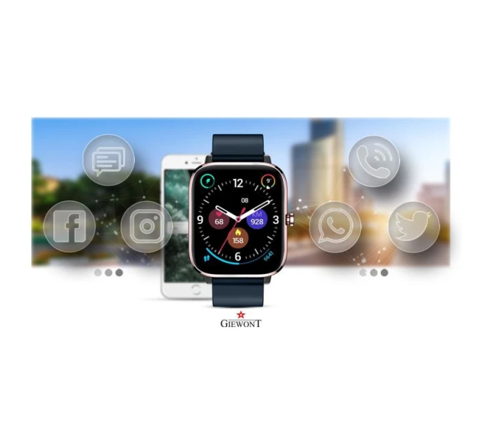 Chytré hodinky Giewont Pink-Green GW230-5 Chytré hodinky Giewont Pink-Green GW230-5