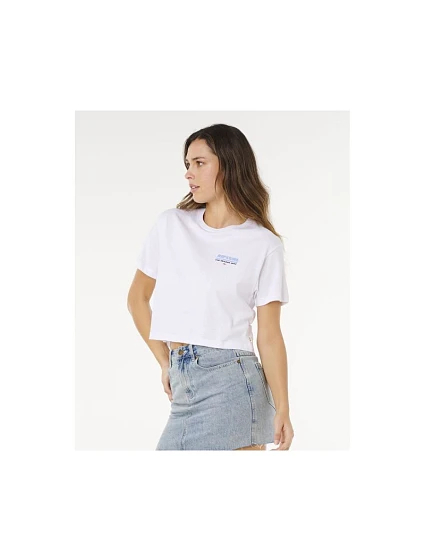 Dámské tričko RIP CURL Hayley O Crop Tee, bílé