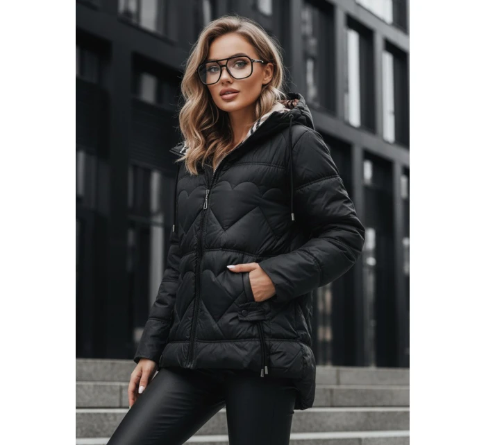 Dámská prošívaná bunda OLMO černá FashionStreet TY4242 Dámská prošívaná bunda OLMO černá FashionStreet TY4242