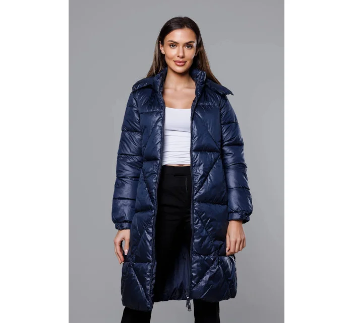 Tmavě modrá dámská bunda pro přechodné období (YP-22081-2)