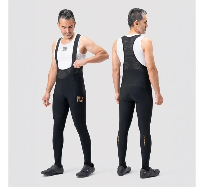 model 22114185 dlouhé fleecové cyklistické kalhoty se šlemi Velikost XL černé - Rockbros