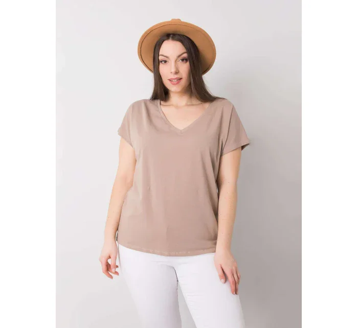 T shirt RV TS model 22042483 ciemny bezowy - FPrice