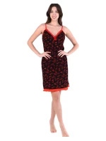 Dámská košilka model 19001976 černá se srdíčky - Karol