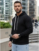 Pánská klokaní mikina s kapucí černá FashionStreet BX5952