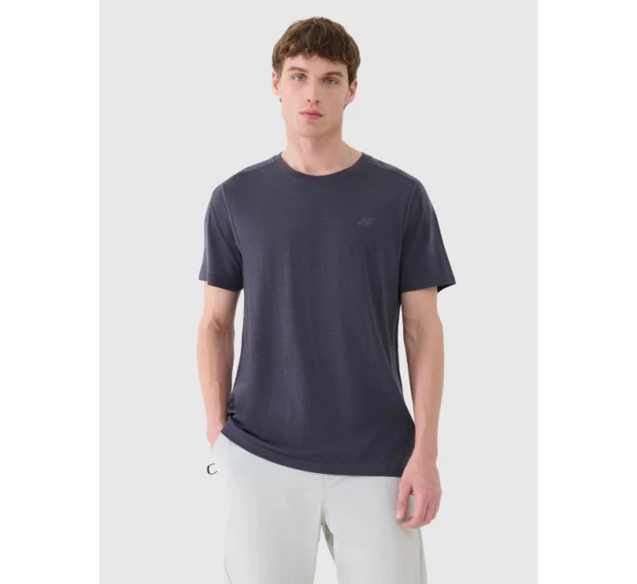 Pánské trekingové tričko z Merino vlny 4F 4FWSS25TFTSM1268-22S pánské Pánské trekingové tričko z Merino vlny 4F 4FWSS25TFTSM1268-22S pánské