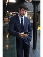 Men Pánský piqué blejzr night blue model 22500357 - NEOBLU Men Pánský piqué blejzr night blue model 22500357 - NEOBLU