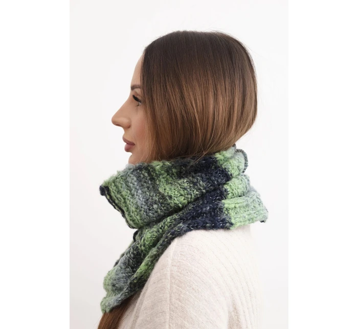 Komin dámský vlněný měkký šátek golf zimní KN21 zelený