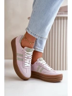 Zazoo N1068S4 Dámské Semišové Tenisky na Platformě Fialové