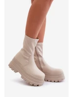 Boty Na Masivní Platformě Světle Béžové model 21679189 - Boto Boty Na Masivní Platformě Světle Béžové model 21679189 - Boto