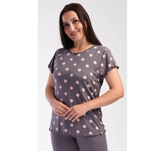 Dámské pyžamo kapri Puntík Dámské pyžamo kapri Puntík