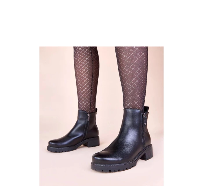 Boty na podpatku model 221011 Solea Boty na podpatku model 221011 Solea