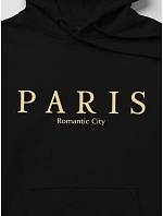 Bluza męska z kapturem z nadrukiem PARIS czarna model 22347639 - FashionStreet Bluza męska z kapturem z nadrukiem PARIS czarna model 22347639 - FashionStreet
