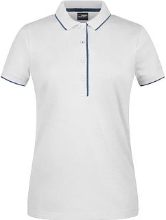 Daiber JN 727 Dámské piqué polo s kontrastní légou 02.0727 white/navy