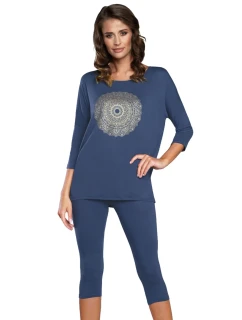 Italská móda Mandala r.3/4 sp.3/4 barva:tmavě modrá