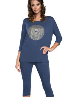 Italská móda Mandala r.3/4 sp.3/4 barva:tmavě modrá