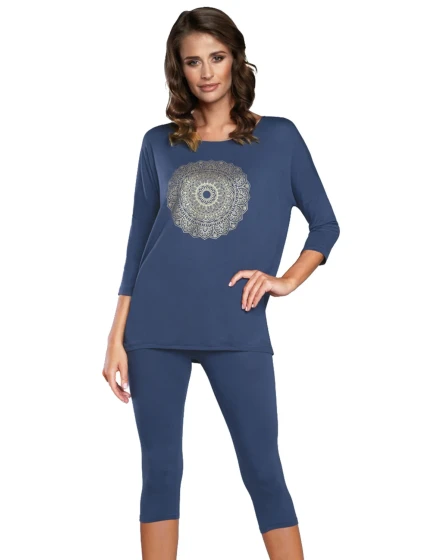 Italská móda Mandala r.3/4 sp.3/4 barva:tmavě modrá Italská móda Mandala r.3/4 sp.3/4 barva:tmavě modrá