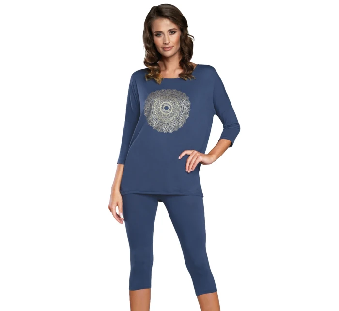 Italská móda Mandala r.3/4 sp.3/4 barva:tmavě modrá Italská móda Mandala r.3/4 sp.3/4 barva:tmavě modrá