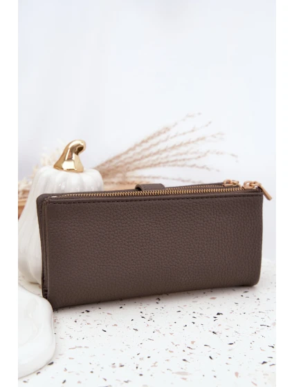 Dámská peněženka z ekokůže Velká šedá Gilessa Dámská peněženka z ekokůže Velká šedá Gilessa